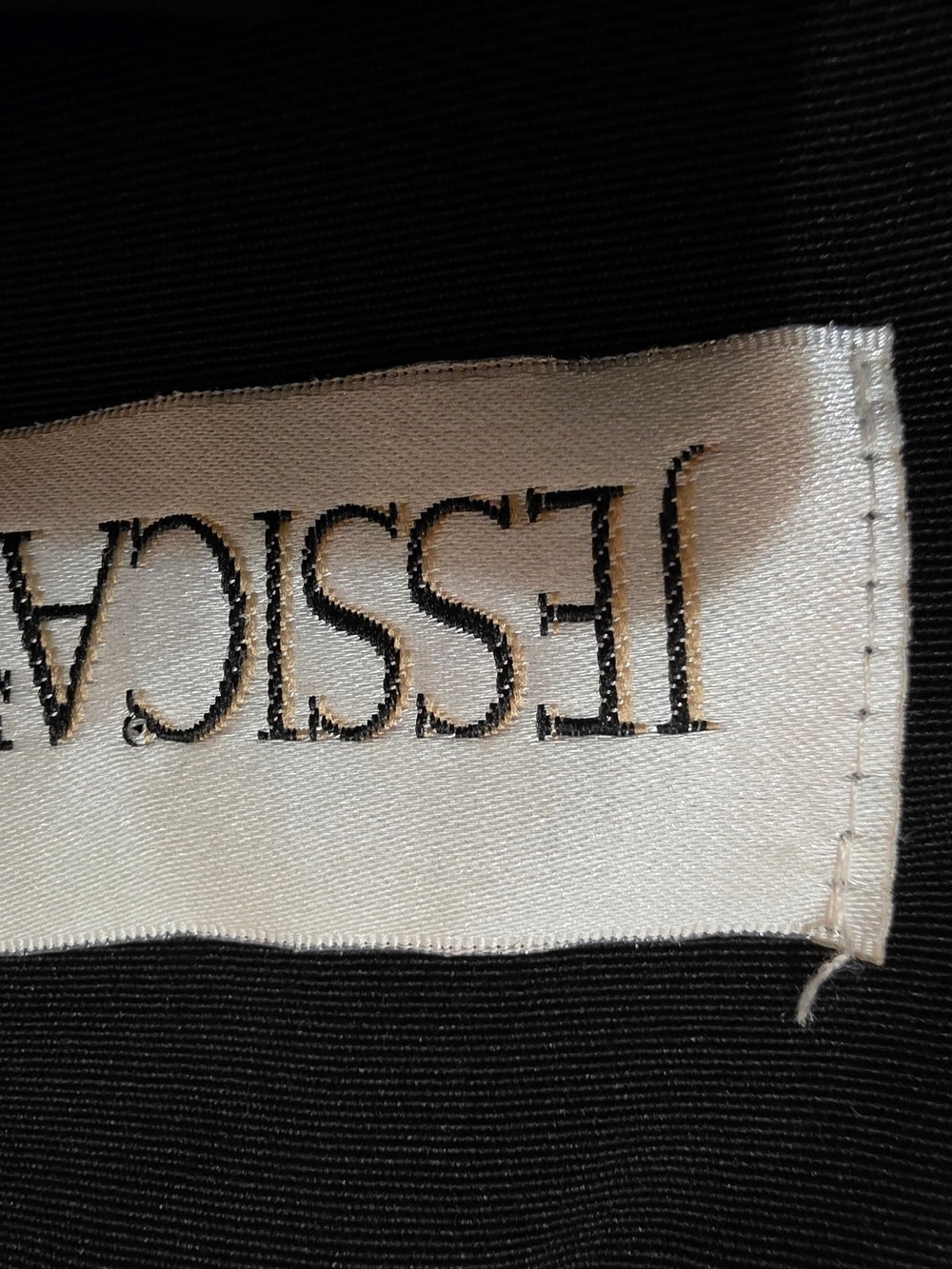4/$67 Deal! Vintage Canadian Made Jessica Black Dress with Floral Embroidery - Picture 12 of 12